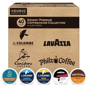 imageKeurig Premium Coffeehouse Collection Single Serve Keurig KCup Pods Medium and Dark Roast Coffees 40Count BoxPremium Coffeehouse