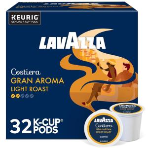 imageLavazza Costiera Gran Aroma SingleServe Keurig KCup Pods Light Roast Coffee 60Count Box 6 Packs of 10Perfetto