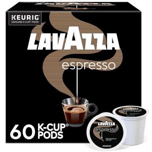 imageLavazza Espresso SingleServe Keurig KCup Pods Medium Roast Coffee 60Count Box 6 Packs of 10Espresso