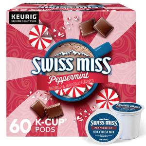 imageSwiss Miss Peppermint Hot Cocoa Keurig SingleServe KCup Pods 60 Count 6 Packs of 10Peppermint