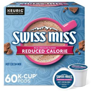 imageSwiss Miss Peppermint Hot Cocoa Keurig SingleServe KCup Pods 60 Count 6 Packs of 10Reduced Calorie