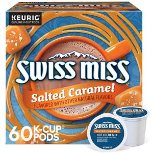 imageSwiss Miss Peppermint Hot Cocoa Keurig SingleServe KCup Pods 60 Count 6 Packs of 10Salted Caramel