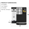 image:imageKeurig K2550 Medium Business Single Serve Coffee Maker 110 oz Water Reservoir SilverBlack