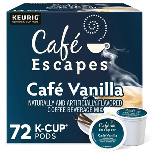 image:imageCafe Escapes Dark Chocolate Hot Cocoa Keurig SingleServe KCup Pods 96 CountVanilla