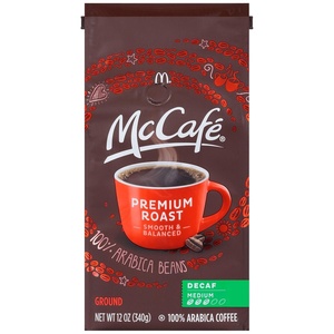 image:imageMcCafe Premium Roast Decaf Ground Coffee Medium Roast Decaffeinated Premium Quality Responsibly Sourced Kosher Certified 22oz BagDecaf Blend