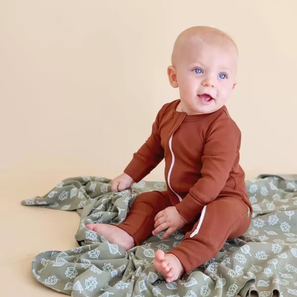 PARADE Organic Essential Basic 2Way Zipper Romper  Long SleeveOlive