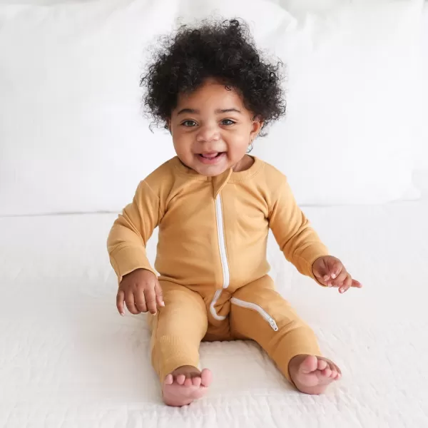 PARADE Organic Essential Basic 2Way Zipper Romper  Long SleeveToffee
