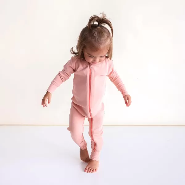 PARADE Organic Essential Basic 2Way Zipper Romper  Long SleeveToffee