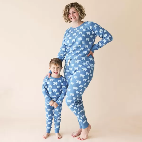 PARADE Organic Matching Winter Collection Pajamas  WomensPolar Bears  Womens Set