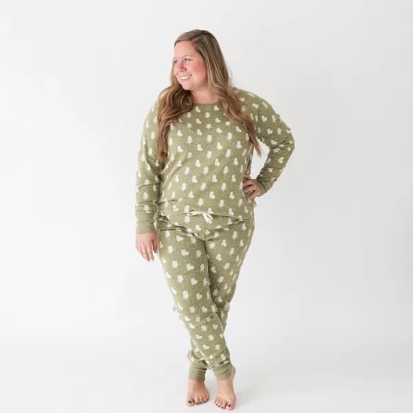 PARADE Organic Matching Winter Collection Pajamas  WomensWinter Trees  Womens Set