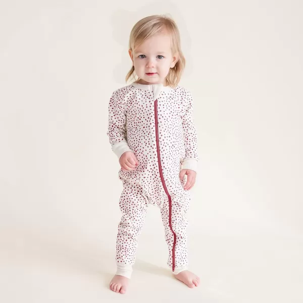 PARADE Organic Signature Print 2Way Zip Romper  Long SleeveRose Pebble