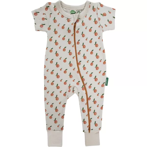 PARADE Organic Signature Print 2Way Zip Romper Short SleeveGreen Jungle