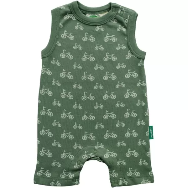 PARADE Organic Tank Rompers  Signature PrintsGreen Bicycles