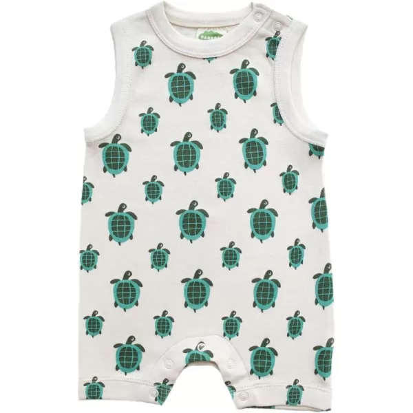 PARADE Organic Tank Rompers  Signature PrintsTurtles