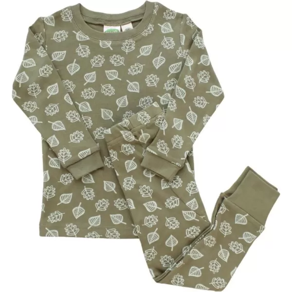 PARADE My Jammies Organic Kids Matching PajamasOlive Leaves