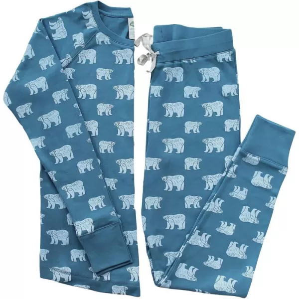 PARADE Organic Matching Winter Collection Pajamas  WomensPolar Bears  Womens Set