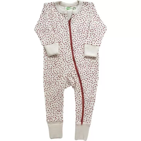 PARADE Organic Signature Print 2Way Zip Romper  Long SleeveRose Pebble