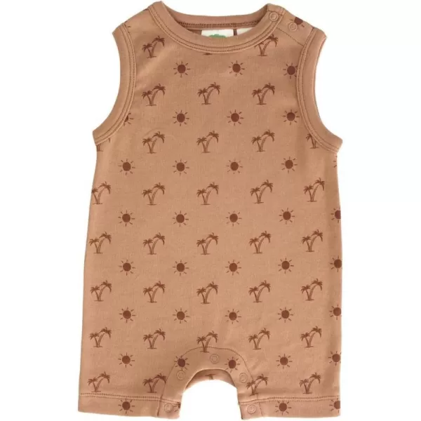 PARADE Organic Tank Rompers  Signature PrintsCinnamon Palms