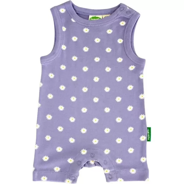 PARADE Organic Tank Rompers  Signature PrintsLilac Daisies