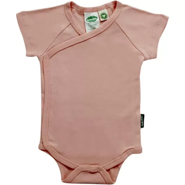 PARADE Organic Wrap Bodysuit  Essentials Short Sleeve Dusty Pink 36 MonthsPARADE Organic Wrap Bodysuit  Essentials Short Sleeve Dusty Pink 36 Months