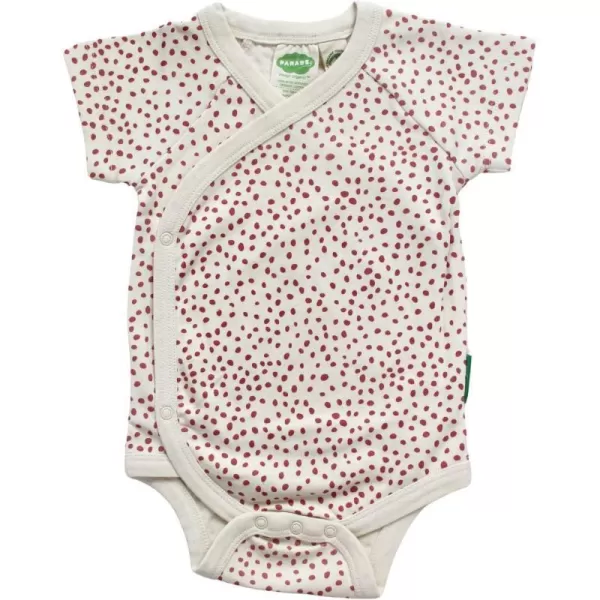 PARADE Organic Wrap Bodysuit  Signature Prints Short SleeveRose Pebble