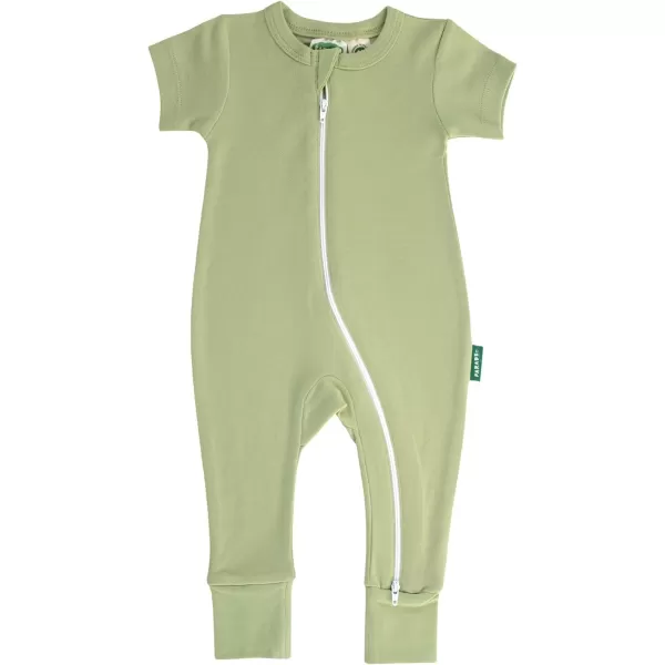 PARADE Organic Essential Basics 2Way Zip Romper  Short SleeveNavy