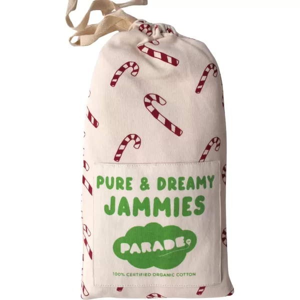 PARADE Organic My Jammies Matching Holiday PajamasCandy Canes
