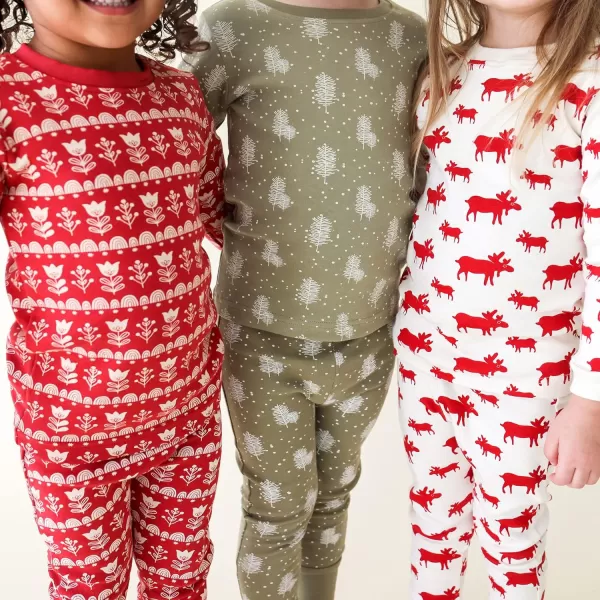 PARADE Organic My Jammies Matching Holiday PajamasScandi Tulips