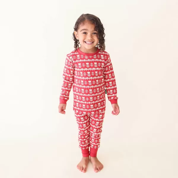 PARADE Organic My Jammies Matching Holiday PajamasScandi Tulips