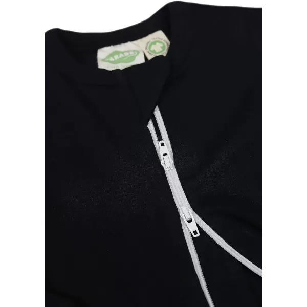 PARADE Organic Snuggle Soft Melange 2Way Zipper RomperLight Grey Melange