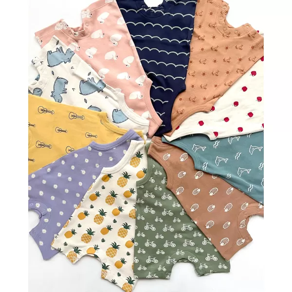 PARADE Organic Tank Rompers  Signature PrintsHippos