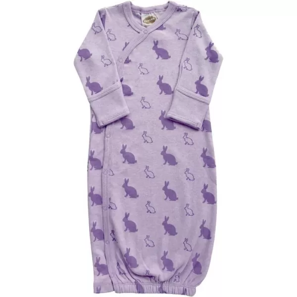 PARADE Organic Gowns  Signature PrintsLilac Bunnies