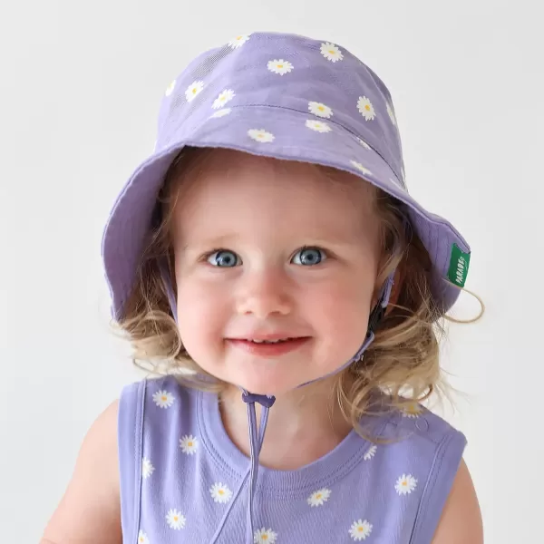 PARADE Reversible Organic Cotton Bucket HatsDaisies and Lilac