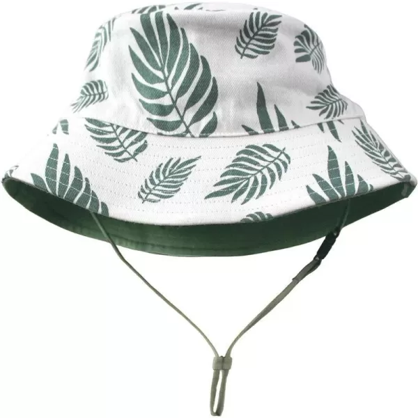 PARADE Reversible Organic Cotton Bucket HatsPalm Leaves and Camper Green