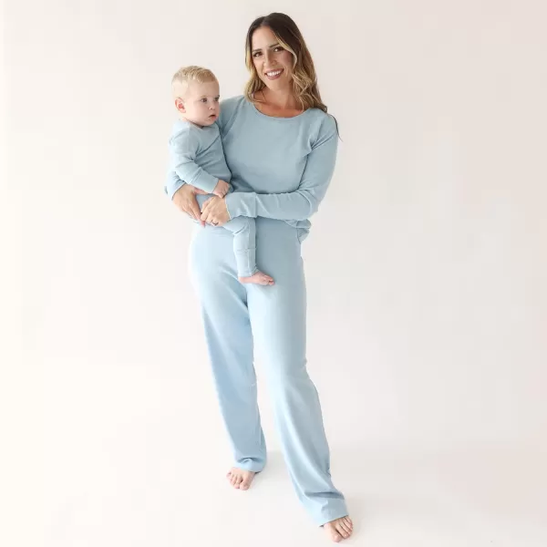 PARADE Organic Womens Pajamas  Snuggle SoftBlue Melange