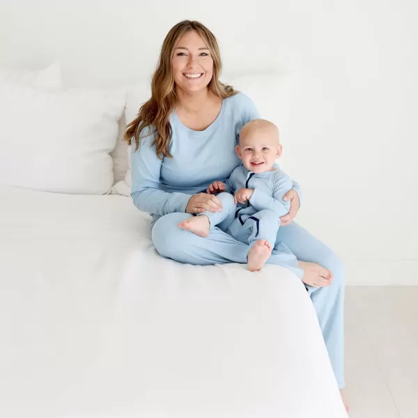 PARADE Organic Womens Pajamas  Snuggle SoftBlue Melange