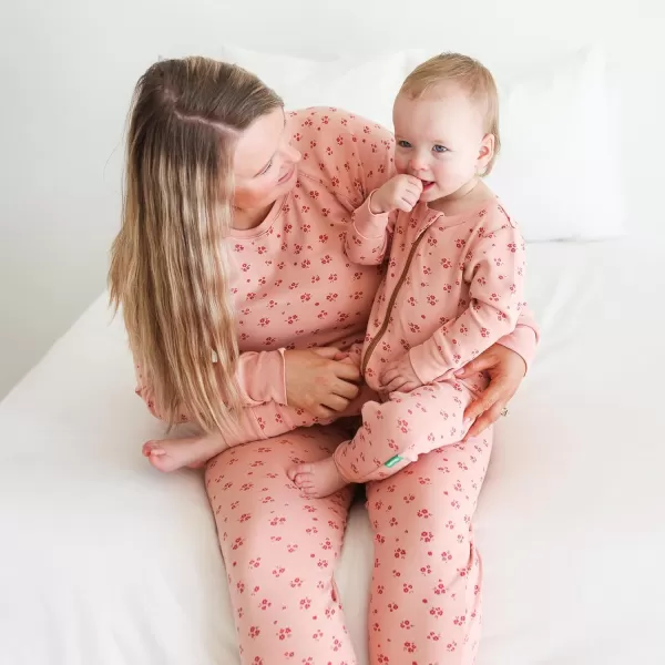 PARADE Organic Signature Print 2Way Zip Romper  Long SleeveRuby Meadow