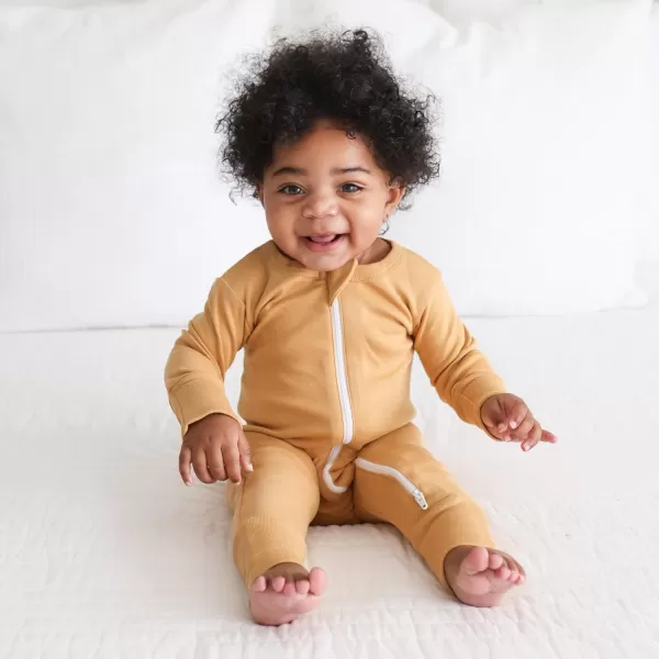 PARADE Organic Essential Basic 2Way Zipper Romper  Long Sleeve Olive 1824M no Mitts