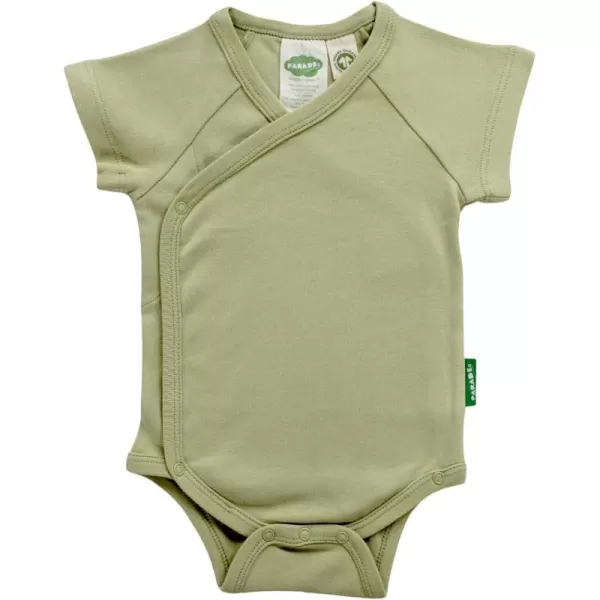 PARADE Organic Wrap Bodysuit  Essentials Short Sleeve Fern 612 Months