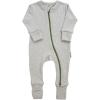 imagePARADE Organic Snuggle Soft Melange 2Way Zipper Romper Light Grey Melange 1218M no Mitts