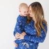 imagePARADE Organic Signature Print 2Way Zip Romper  Long Sleeve  Brown  Unisex  Infant  NewbornToddlerClouds