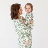 imagePARADE Organic Signature Print 2Way Zip Romper  Long Sleeve  Brown  Unisex  Infant  NewbornToddlerPalm Leaves