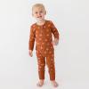 imagePARADE Organic Signature Print 2Way Zip Romper  Long Sleeve  Brown  Unisex  Infant  NewbornToddlerStars