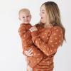 imagePARADE Organic Signature Print 2Way Zip Romper  Long Sleeve  Brown  Unisex  Infant  NewbornToddlerStars