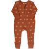 imagePARADE Organic Signature Print 2Way Zip Romper  Long Sleeve  Brown  Unisex  Infant  NewbornToddlerStars