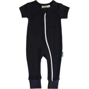 imagePARADE Organic Essentials 2Way Zip Romper  Short SleeveBlack