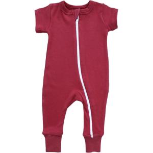imagePARADE Organic Essentials 2Way Zip Romper  Short SleeveCranberry
