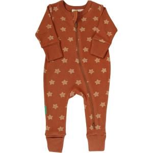 imagePARADE Organic Signature Print 2Way Zip Romper  Long Sleeve  Brown  Unisex  Infant  NewbornToddlerStars