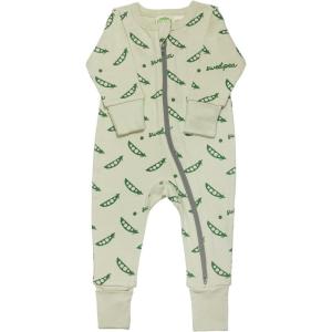 imagePARADE Organic Signature Print 2Way Zip Romper  Long Sleeve  Brown  Unisex  Infant  NewbornToddlerSweetpea
