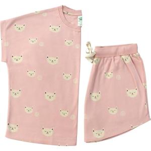 imagePARADE Organic Womens Pajamas  ShortPink Cats